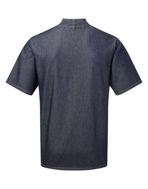 Premier Chef's Zip-close Short Sleeve Jacket - blue