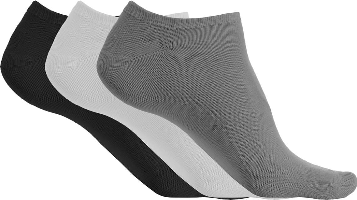Proact Microfibre Trainer Socks - Pack Of 3 Pairs - grey