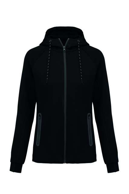 Proact Ladies’ Hooded Sweatshirt - čierna