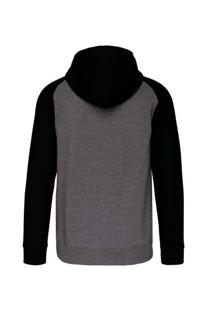 Proact Unisex Two-tone Zipped Hooded Fleece Jacket - šedá