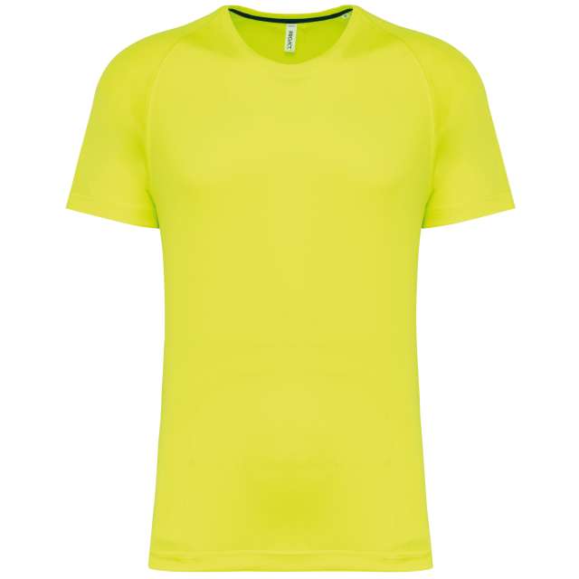 Proact Men's Recycled Round Neck Sports T-shirt - Gelb
