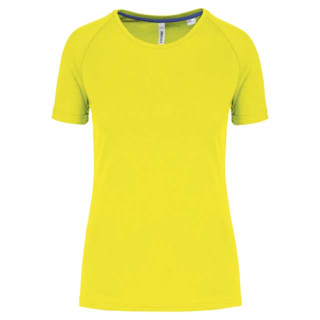 Proact Ladies' Recycled Round Neck Sports T-shirt - žltá
