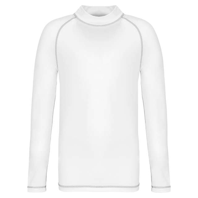 Proact Children’s Long-sleeved Technical T-shirt With Uv Protection - biela