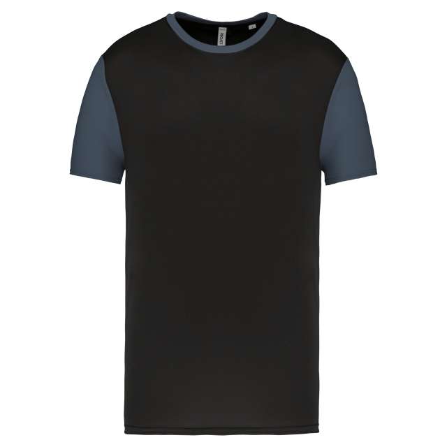 Proact Adults' Bicolour Short-sleeved T-shirt - schwarz