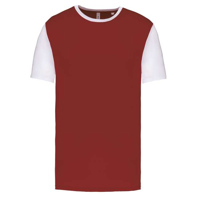 Proact Adults' Bicolour Short-sleeved T-shirt - Proact Adults' Bicolour Short-sleeved T-shirt - Maroon