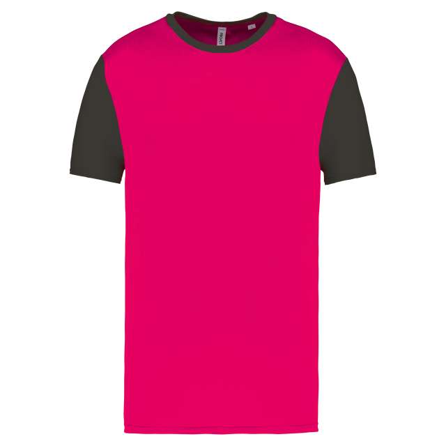 Proact Adults' Bicolour Short-sleeved T-shirt - růžová