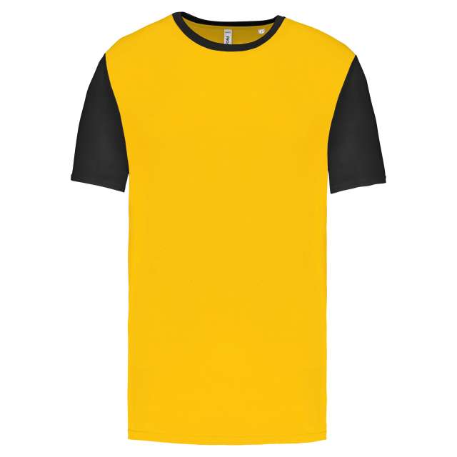 Proact Adults' Bicolour Short-sleeved T-shirt - žlutá
