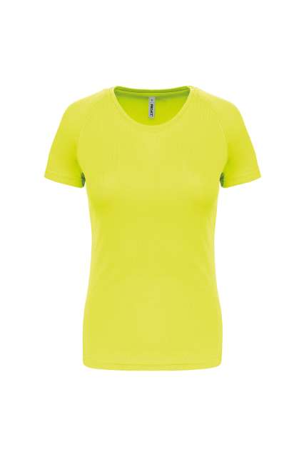 Proact Ladies' Short-sleeved Sports T-shirt - žltá