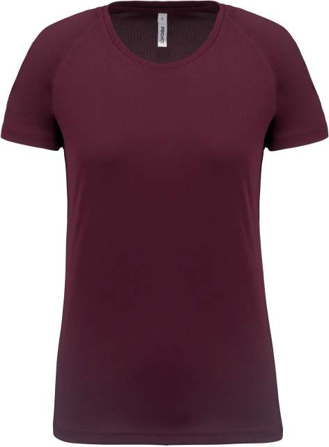 Proact Ladies' Short-sleeved Sports T-shirt - Proact Ladies' Short-sleeved Sports T-shirt - Maroon