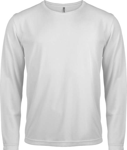 Proact Men's Long-sleeved Sports T-shirt - bílá