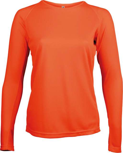 Proact Ladies' Long-sleeved Sports T-shirt - oranžová