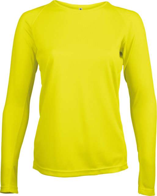 Proact Ladies' Long-sleeved Sports T-shirt - žltá
