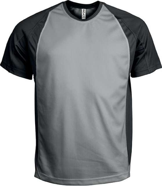 Proact Unisex Two-tone Short-sleeved T-shirt - šedá