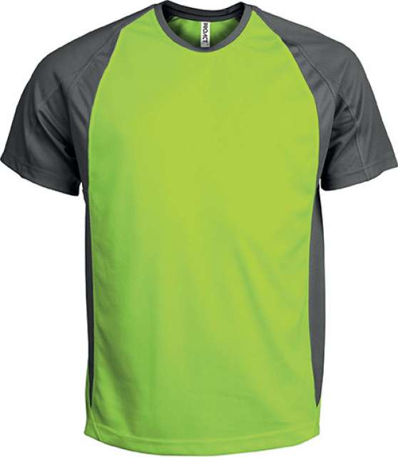 Proact Unisex Two-tone Short-sleeved T-shirt - green