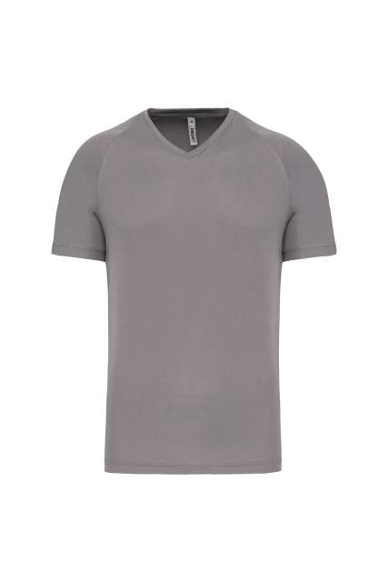 Proact Men’s V-neck Short Sleeve Sports T-shirt - Grau