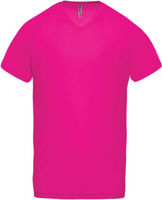 Proact Men’s V-neck Short Sleeve Sports T-shirt - Rosa