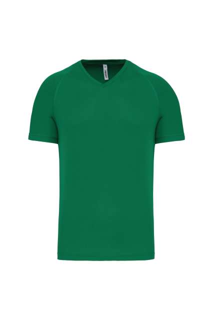 Proact Men’s V-neck Short Sleeve Sports T-shirt - zelená