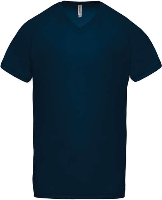 Proact Men’s V-neck Short Sleeve Sports T-shirt - modrá