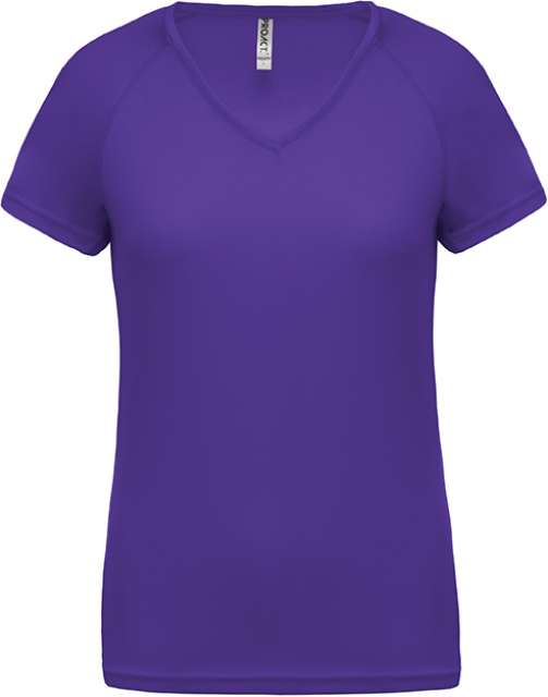 Proact Ladies’ V-neck Short Sleeve Sports T-shirt - Violett