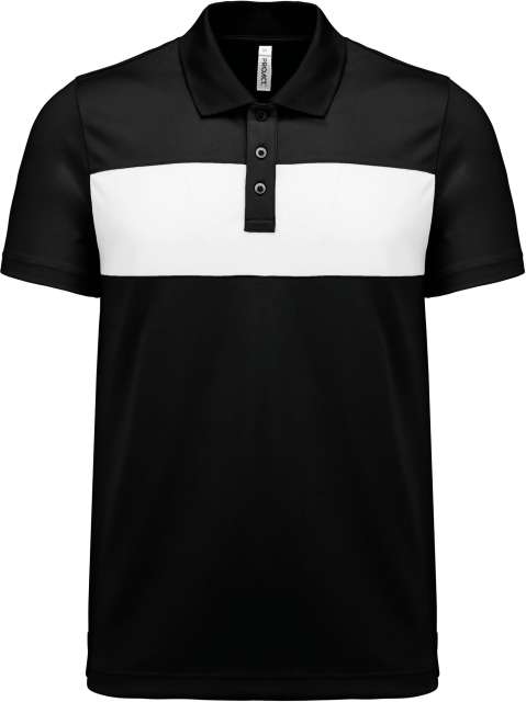 Proact Adult Short-sleeved Polo-shirt - Proact Adult Short-sleeved Polo-shirt - Black