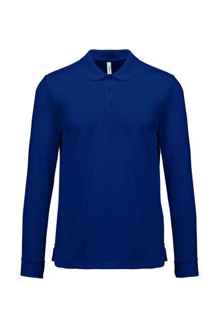 Proact Adult Cool Plus® Long-sleeved Polo Shirt - modrá