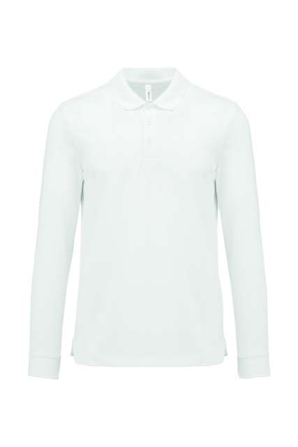 Proact Adult Cool Plus® Long-sleeved Polo Shirt - Proact Adult Cool Plus® Long-sleeved Polo Shirt - White