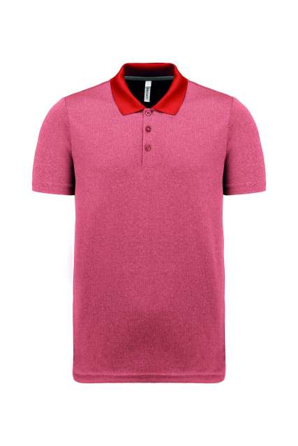 Proact Adult Short-sleeved Marl Polo Shirt - růžová