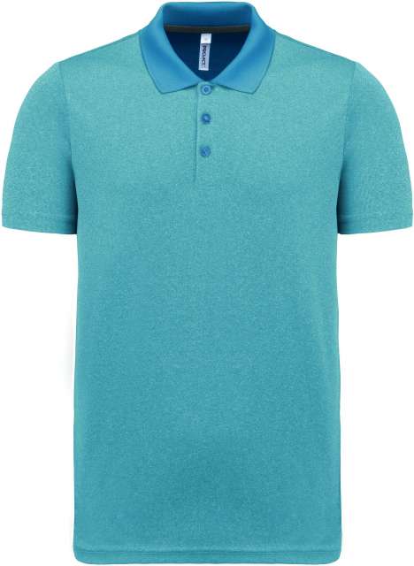 Proact Adult Short-sleeved Marl Polo Shirt - modrá