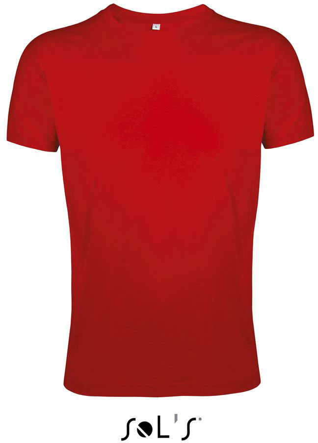 Sol's Regent Fit - Men’s Round Neck Close Fitting T-shirt - červená