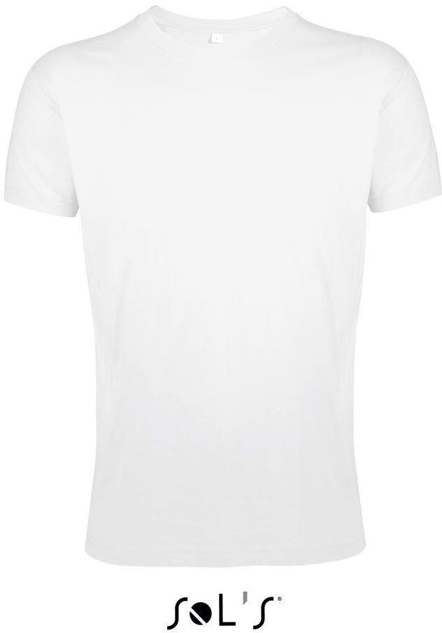 Sol's Regent Fit - Men’s Round Neck Close Fitting T-shirt - biela
