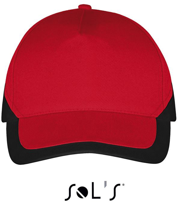 Sol's Booster - 5 Panel Contrasted Cap - red