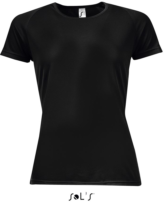 Sol's Sporty Women - Raglan-sleeved T-shirt - schwarz