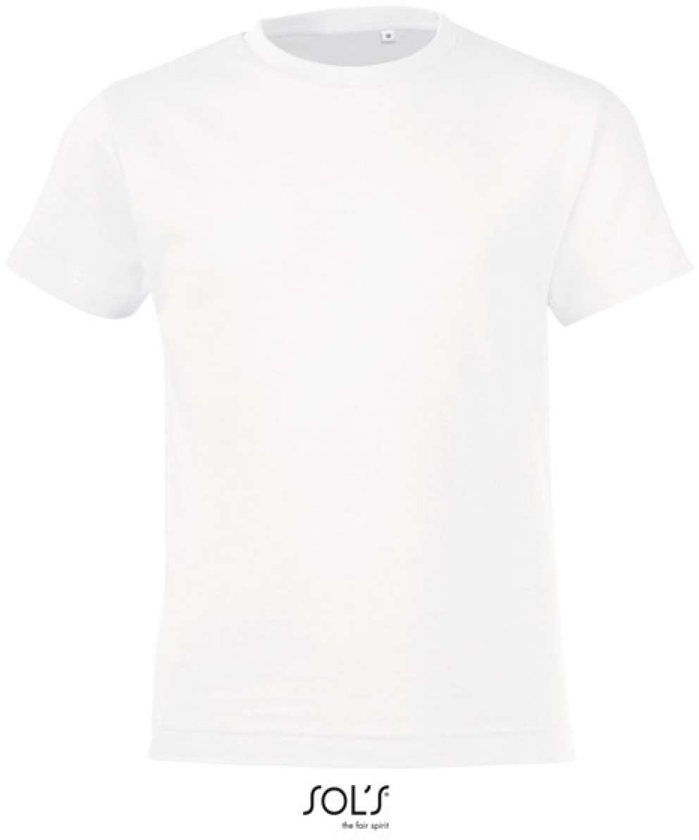 Sol's Regent Fit Kids - Round Neck T-shirt - biela