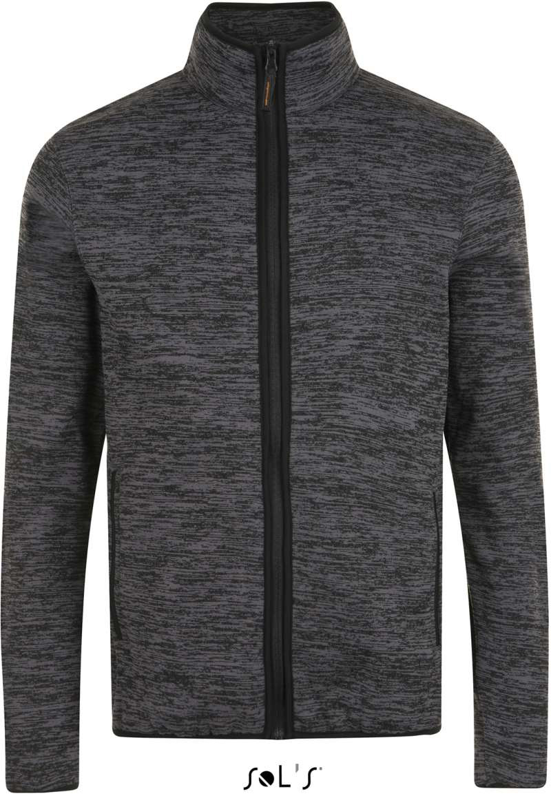 Sol's Turbo - Knitted Fleece Jacket - šedá