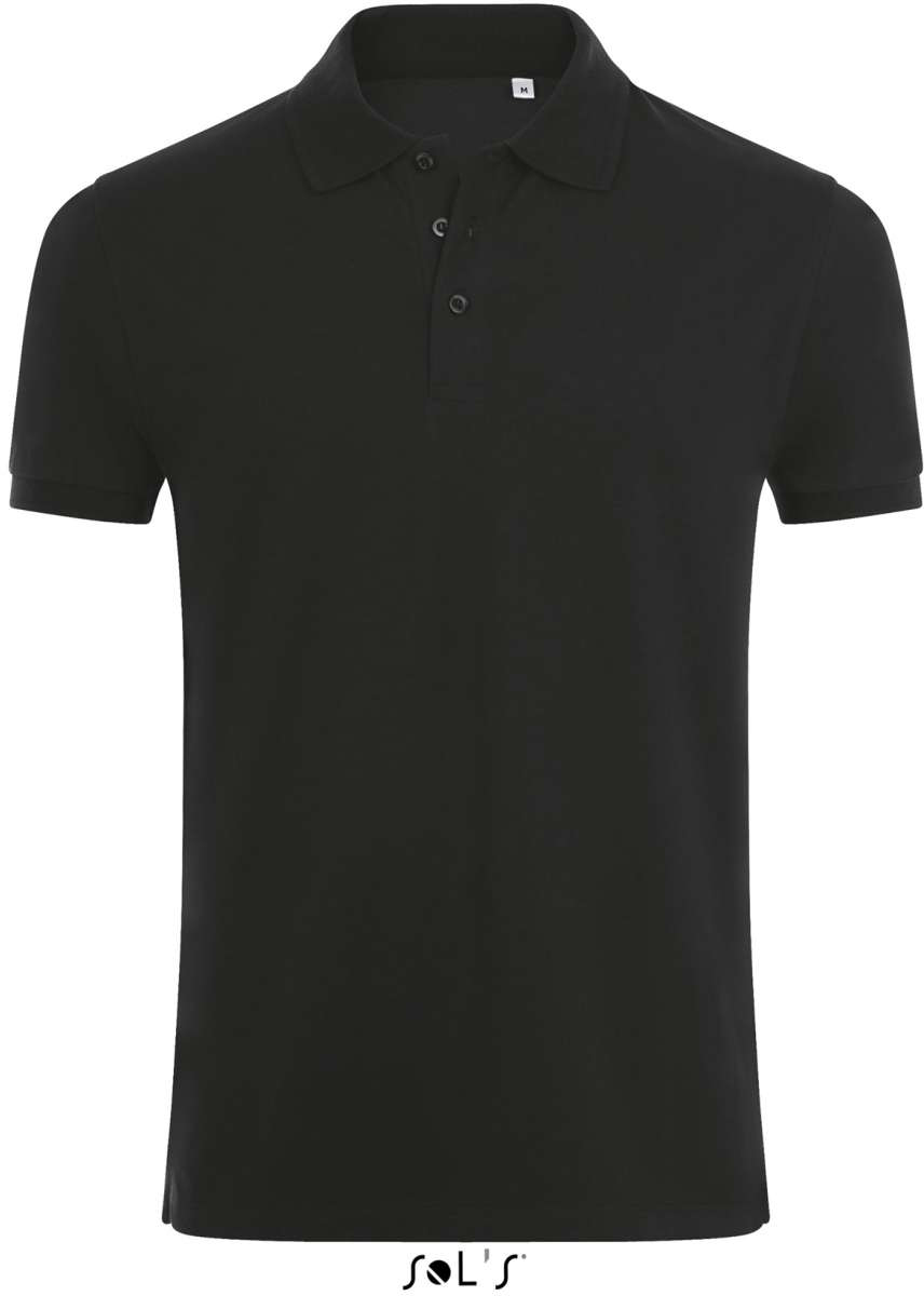 Sol's Phoenix Men - Cotton-elastane Polo Shirt - čierna