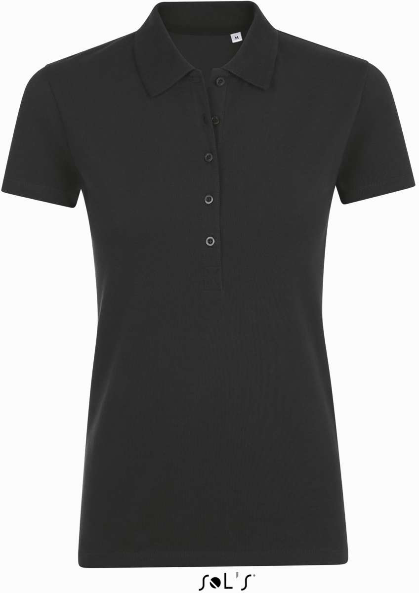 Sol's Phoenix Women - Cotton-elastane Polo Shirt - černá
