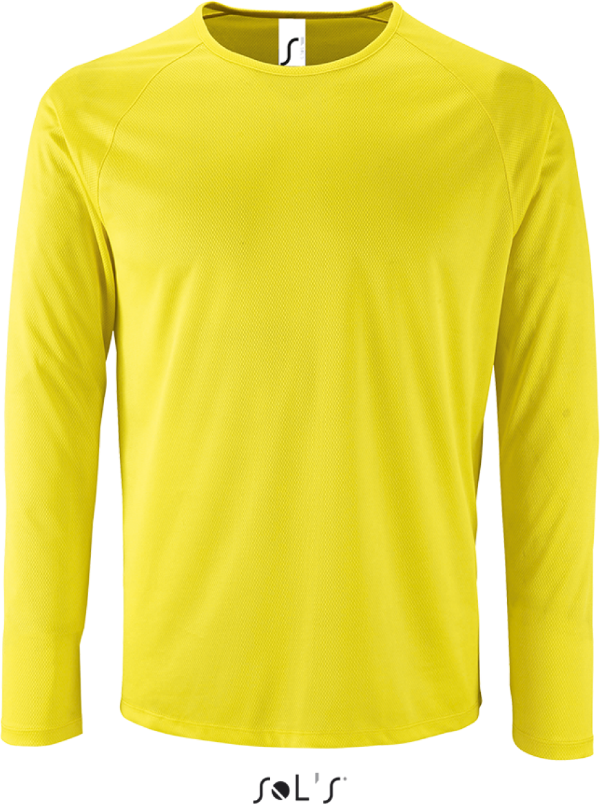 Sol's Sporty Lsl Men - Long-sleeve Sports T-shirt - Gelb