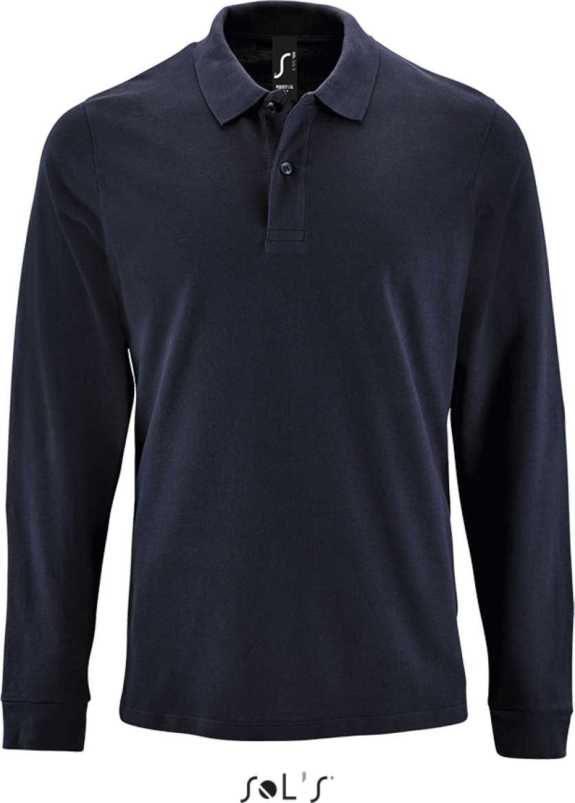 Sol's Perfect Lsl Men - Long-sleeve PiquÉ Polo Shirt - modrá