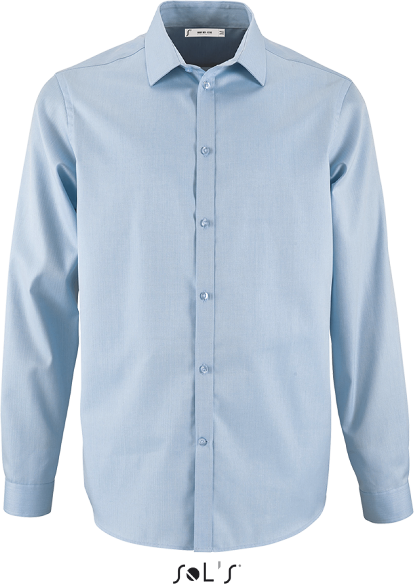 Sol's Brody Men - Herringbone Shirt - modrá