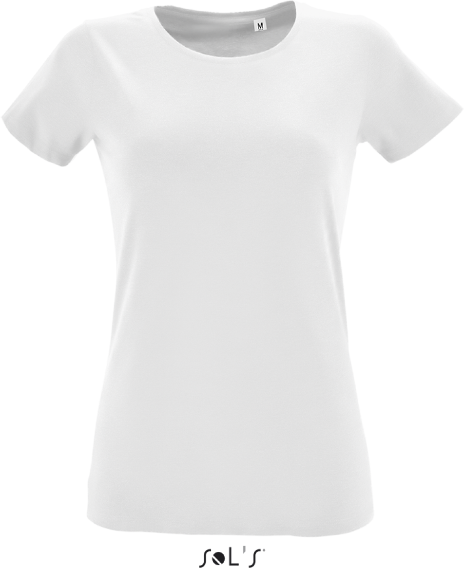 Sol's Regent Fit Women Round Collar Fitted T-shirt - biela