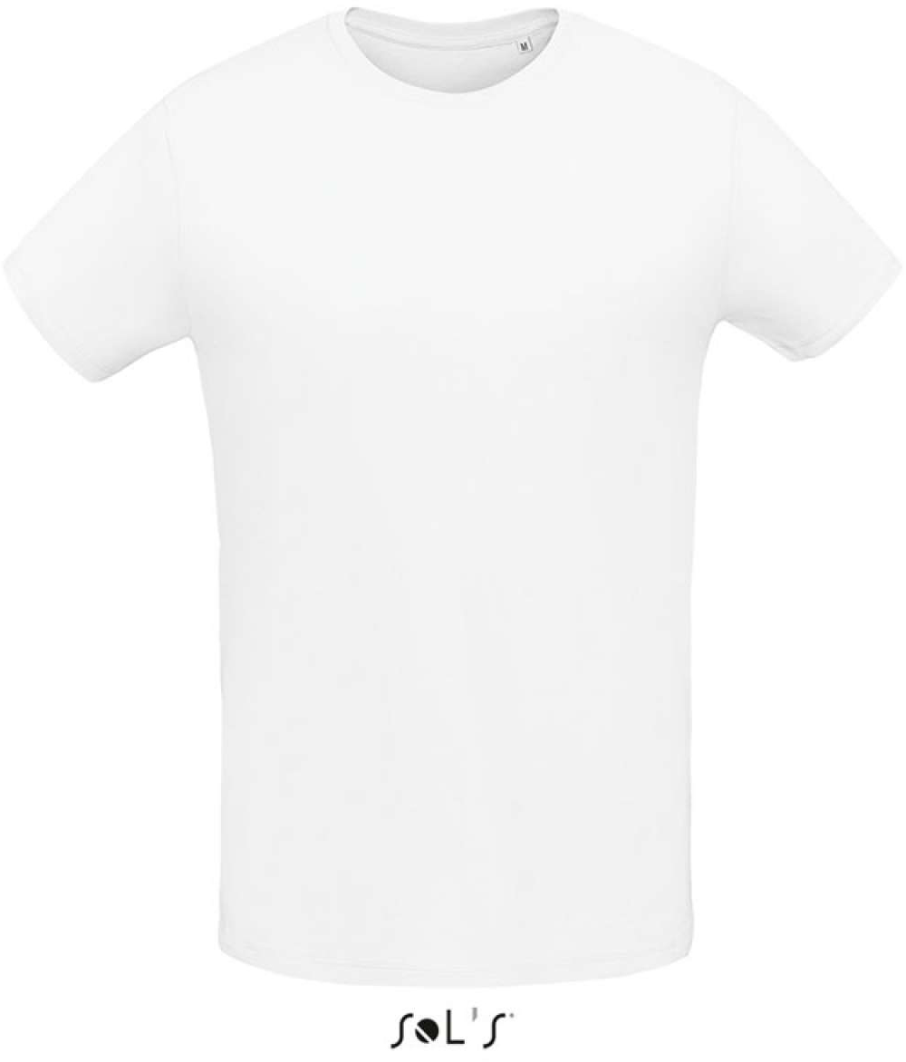 Sol's Martin Men - Round-neck Fitted Jersey T-shirt - biela