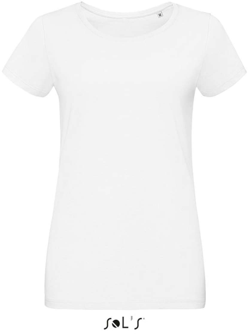 Sol's Martin Women - Round-neck Fitted Jersey T-shirt - bílá