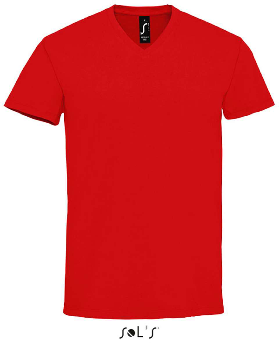 Sol's imperial V Men - V-neck T-shirt - červená