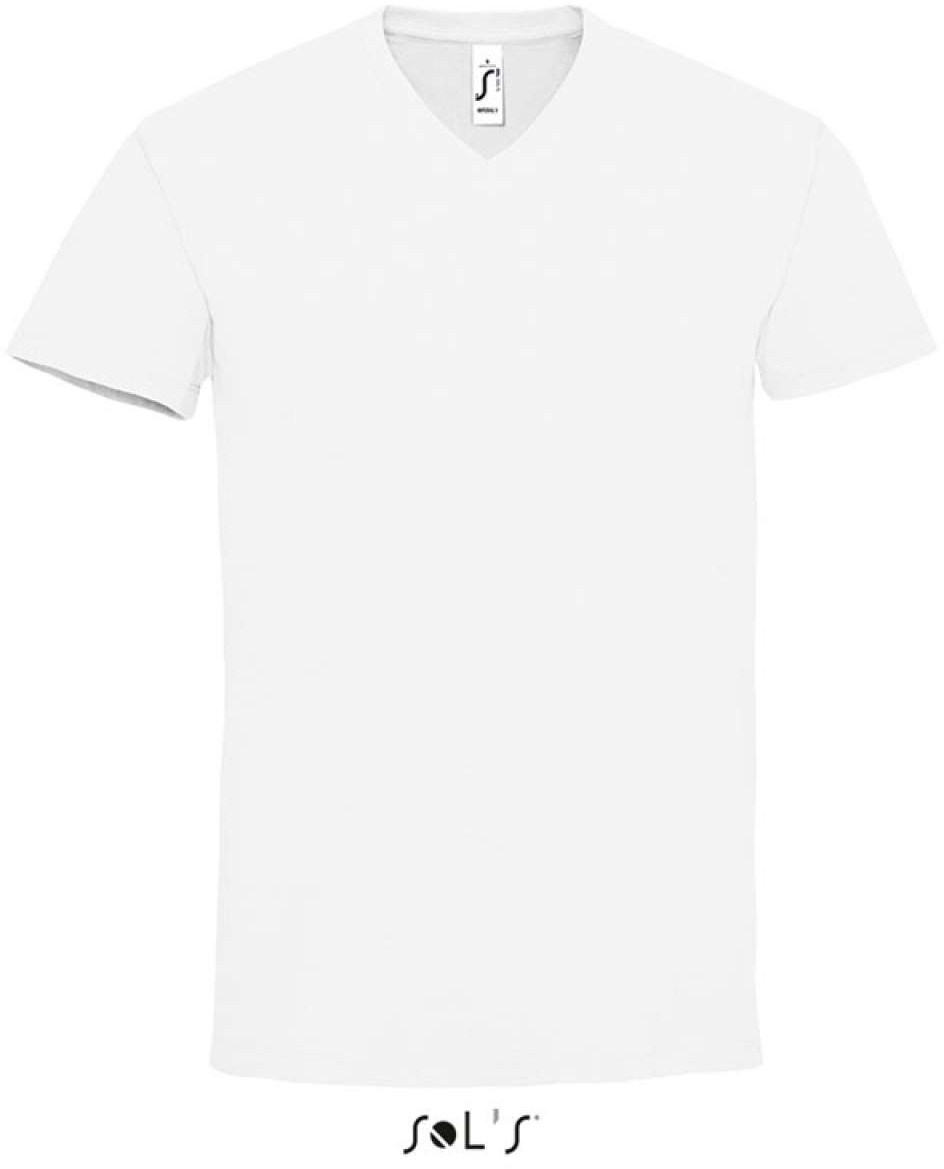 Sol's imperial V Men - V-neck T-shirt - bílá