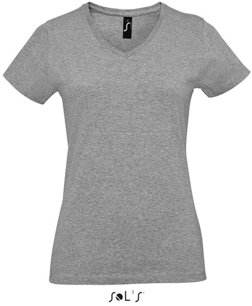 Sol's imperial V Women - V-neck T-shirt - šedá