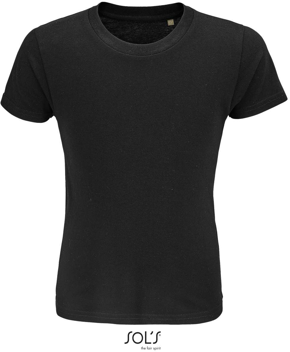 Sol's Crusader Kids - Round-neck Fitted Jersey T-shirt - černá
