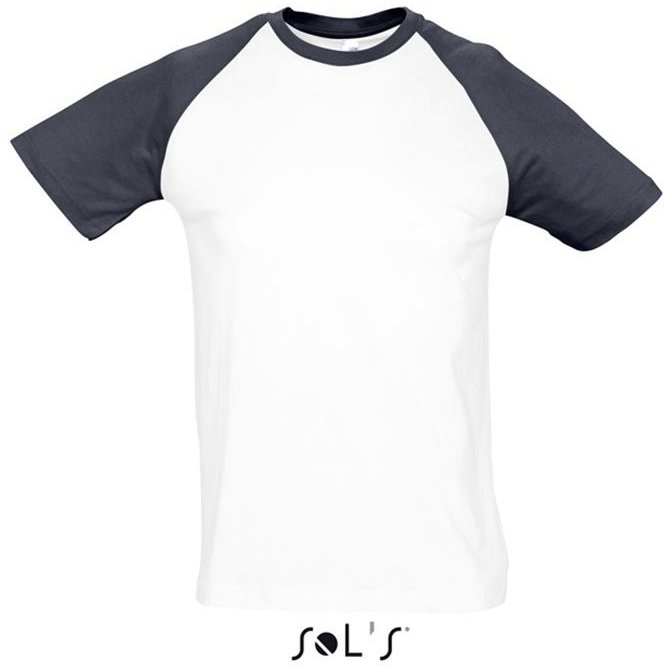 Sol's Funky - Men's 2-colour Raglan Sleeves T-shirt - bílá