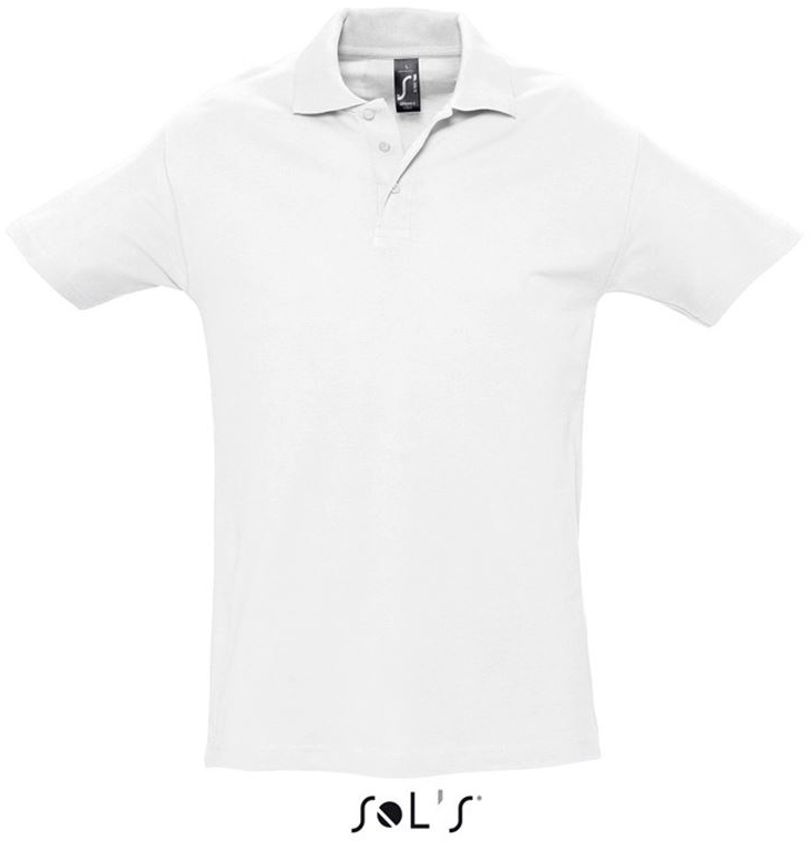 Sol's Spring Ii - Men’s Pique Polo Shirt - Sol's Spring Ii - Men’s Pique Polo Shirt - White