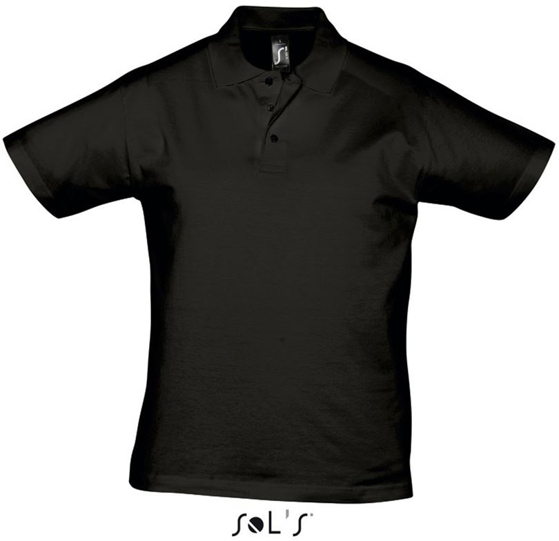 Sol's Prescott Men - Polo Shirt - Sol's Prescott Men - Polo Shirt - Black