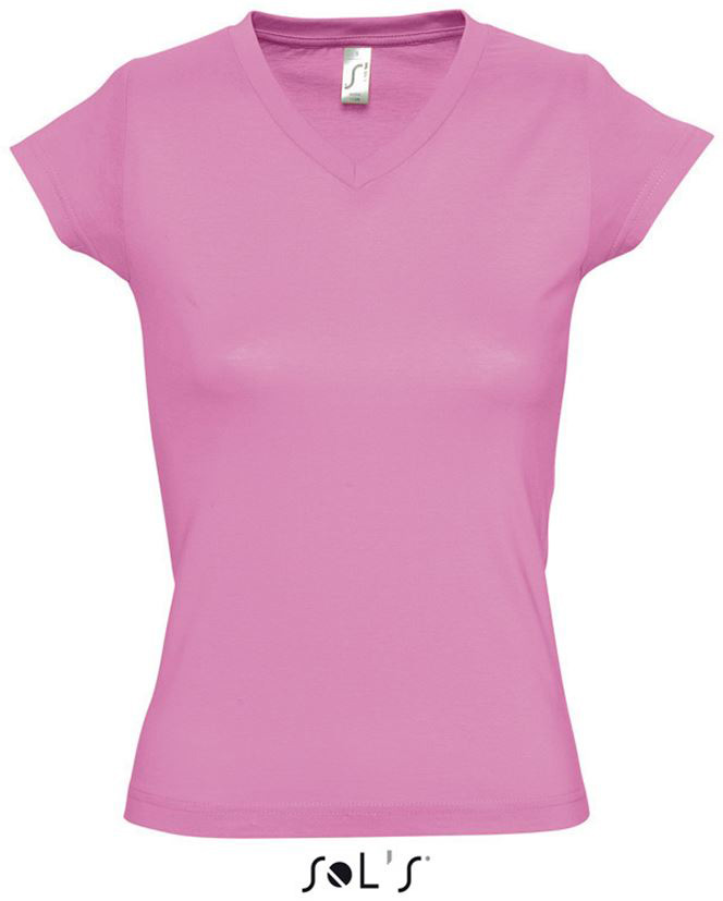Sol's Moon - Women’s V-neck T-shirt - pink